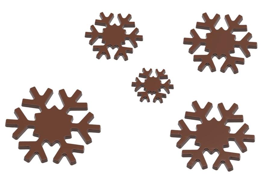 Polykarbonátová forma, snehová vločka, 275x135 mm - CHOCOLATE WORLD