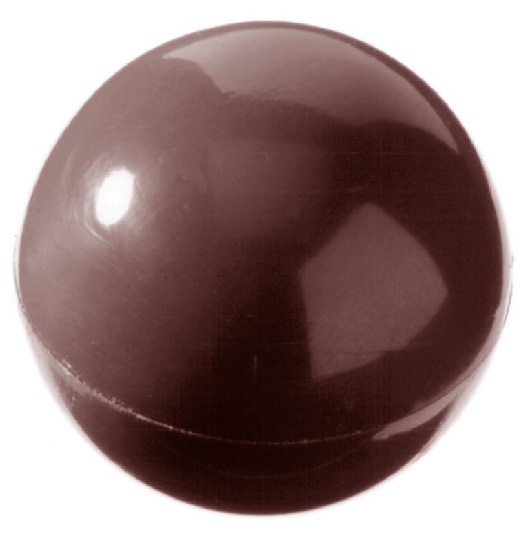 Polykarbonátová forma na 40 ks guľatých  praliniek, 275x175 mm - CHOCOLATE WORLD