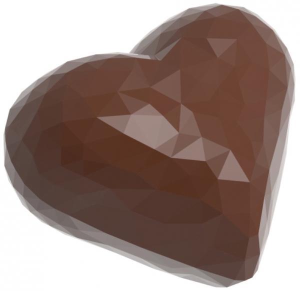 Polykarbonátová forma na pralinky v tvare srdca, 275x135 mm – CHOCOLATE WORLD