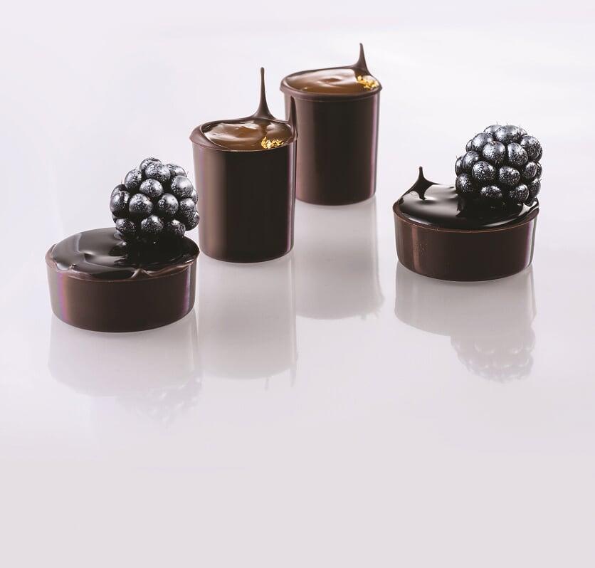 Polykarbonátová forma 275x175mm, Mini ChocoFill kruhový pohár, MARTELLATO
