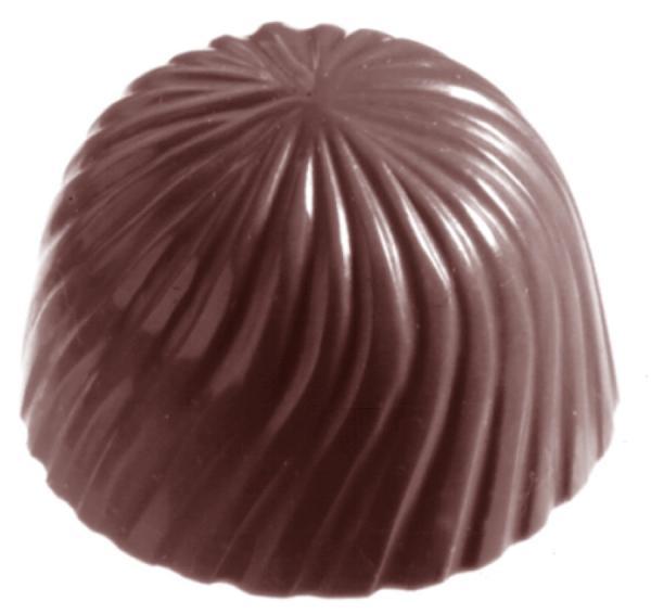 Polykarbonátová forma na okrúhle pralinky, línia FANTASY, 275x135 mm - CHOCOLATE WORLD