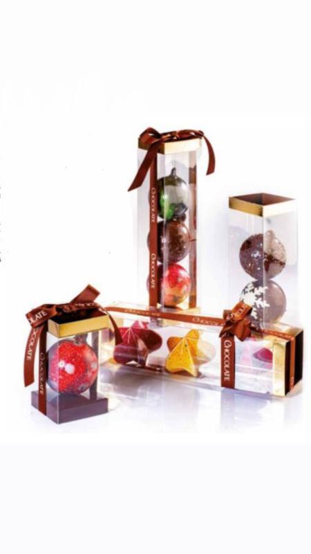 Sada 2 ks plastových foriem na čokoládové  vianočné ozdoby, XMAS BAUBLES - MARTELLATO