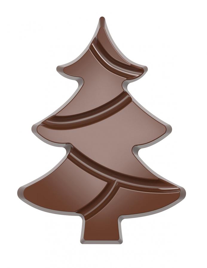 Polykarbonátová forma na tabuľkovú čokoládu CHRISTMAS TREE, 275x135 mm – CHOCOLATE WORLD