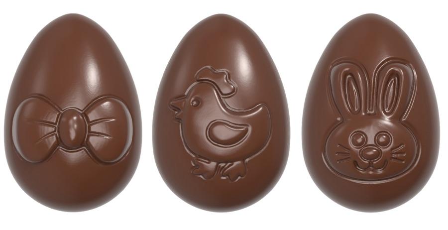 Polykarbonátová forma na čokoládové  vajíčko, veľká noc, 275x175 mm - CHOCOLATE WORLD