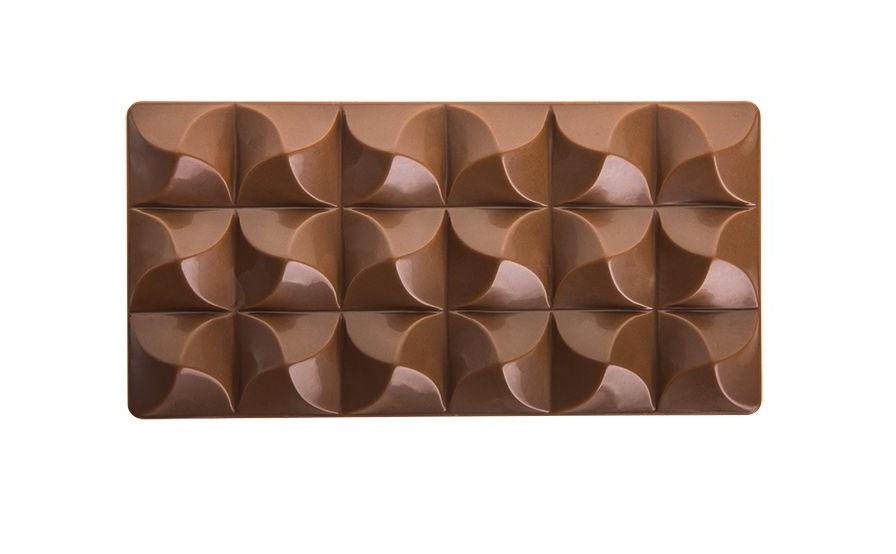 Polykarbonátová forma na tabuľkovú čokoládu Moulin od Vincent Vallée, 275x175 mm -  PAVONI