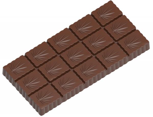 Polykarbonátová forma na tabuľkovú čokoládu, 275x135 mm - CHOCOLATE WORLD
