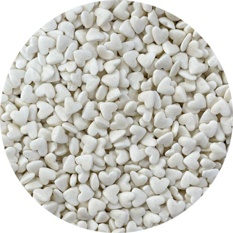 Cukrový posyp srdiečka biele, 80 g