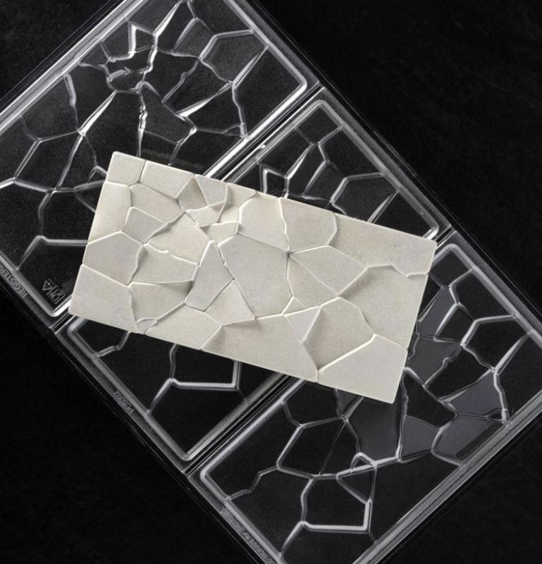 Polykarbonátová forma na tabuľkovú čokoládu 275x175 mm, CRUSH -  PAVONI