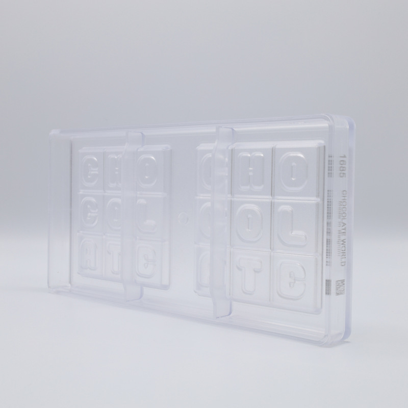 Polykarbonátová forma na štvorcovú čokoládu CHOCOLATE, 275x135 mm – CHOCOLATE WORLD 1