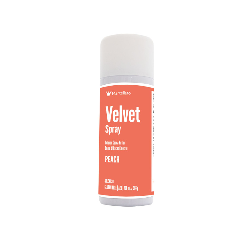 Potravinárska farba v spreji VELVET, 400 ml broskyňová – MARTELLATO