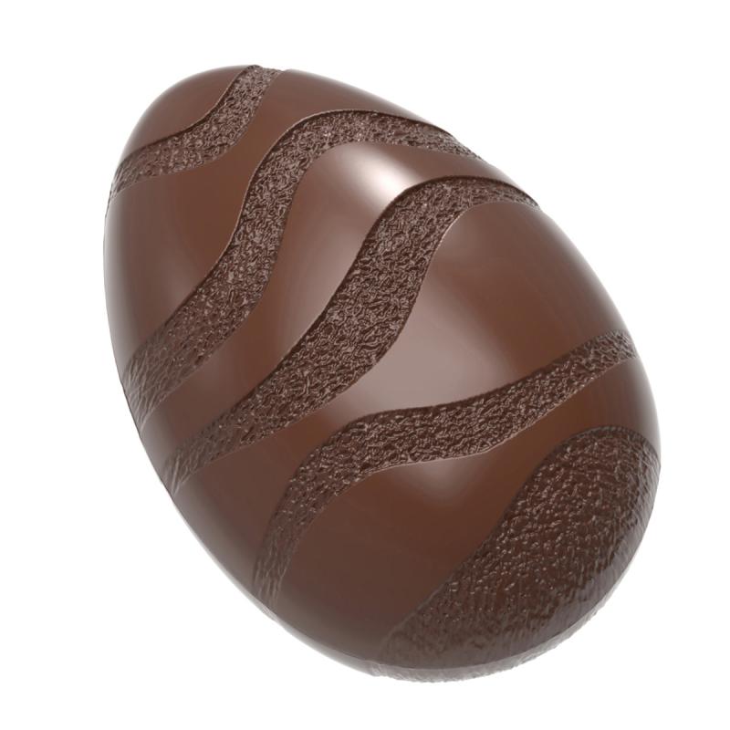 Polykarbonátová forma na čokoládové vajíčko, WAVE,  275x135 mm - CHOCOLATE WORLD