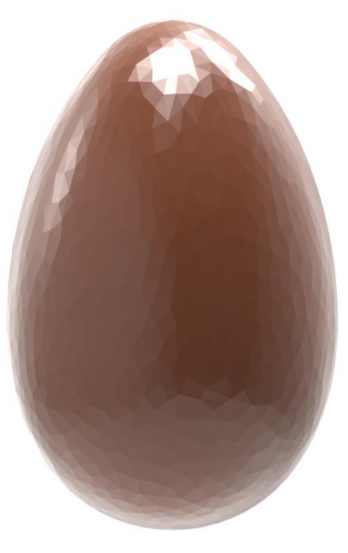 Polykarbonátová forma na čokoládové 3D vajíčko s textúrou, 275x135 mm – CHOCOLATE WORLD