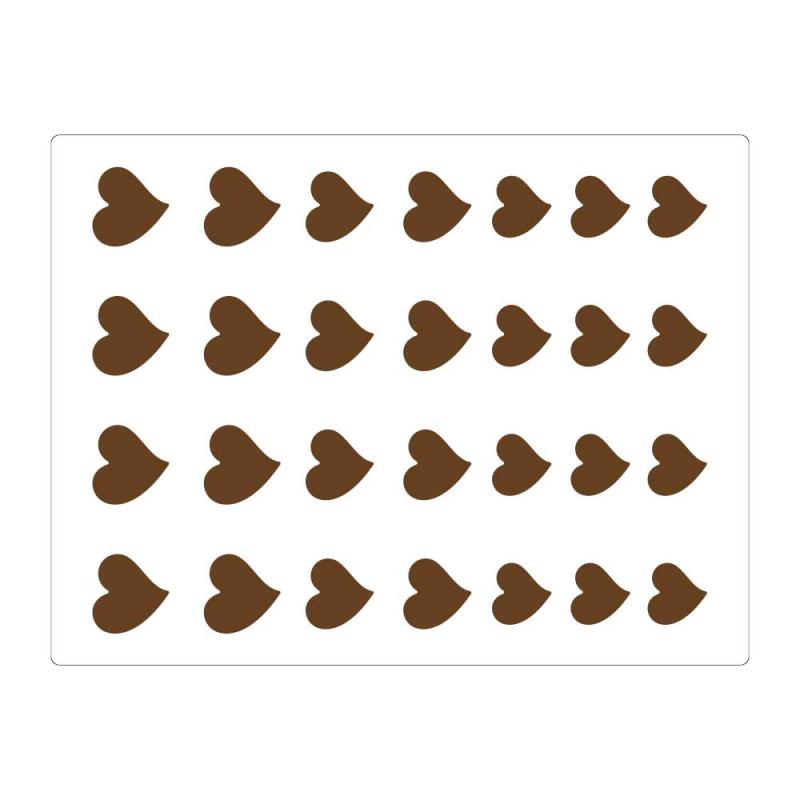 Silikónová forma na čokoládovú dekoráciu Hearts, 390x290 mm - MARTELLATO