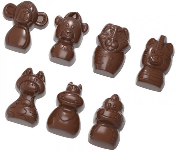 Polykarbonátová forma na pralinky zvieracích tvarov, 275x135 mm - CHOCOLATE WORLD