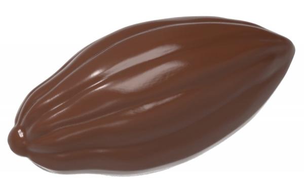 Polykarbonátová forma na pralinky v tvare kakaového bôbu, 275x135 mm - CHOCOLATE WORLD