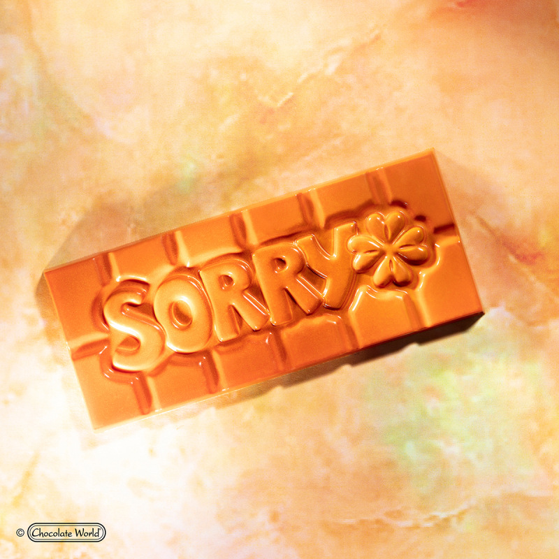 Polykarbonátová forma na malú tabuľkovú čokoládu s venovaním, 275x135 mm – CHOCOLATE WORLD