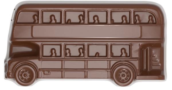 Polykarbonátová forma na pralinky v tvare autobusu, línia UK, 275x135 mm - CHOCOLATE WORLD