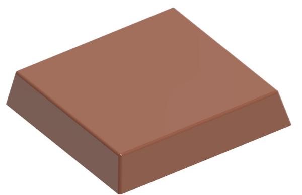 Polykarbonátová forma štvorcové pralinky, 275x135 mm - CHOCOLATE WORLD