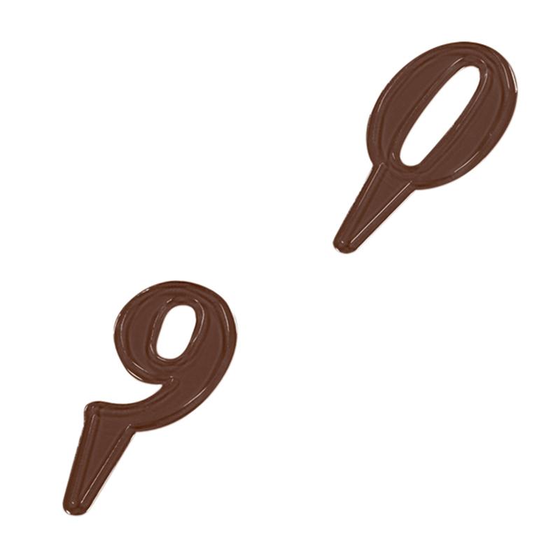 Plastová forma na čokoládové zápichy, čísla - MARTELLATO
