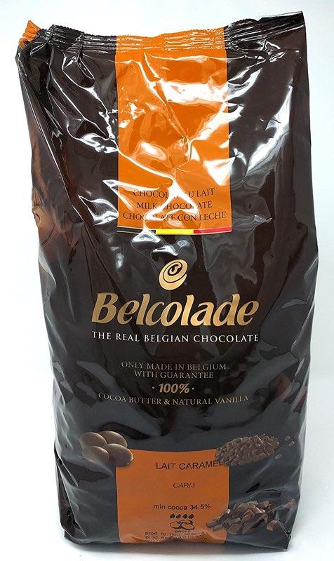 Mliečna karamelová čokoláda 35%, línia Selection, 15 kg – BELCOLADE