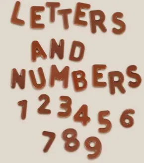 Polykarbonátová forma na čokoládové písmenká a čísla, 275x175 mm -MARTELLATO