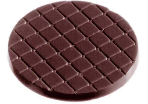 Polykarbonátová forma na okrúhle čokoládky, línia CARAQUES, 275x135 mm – CHOCOLATE WORLD