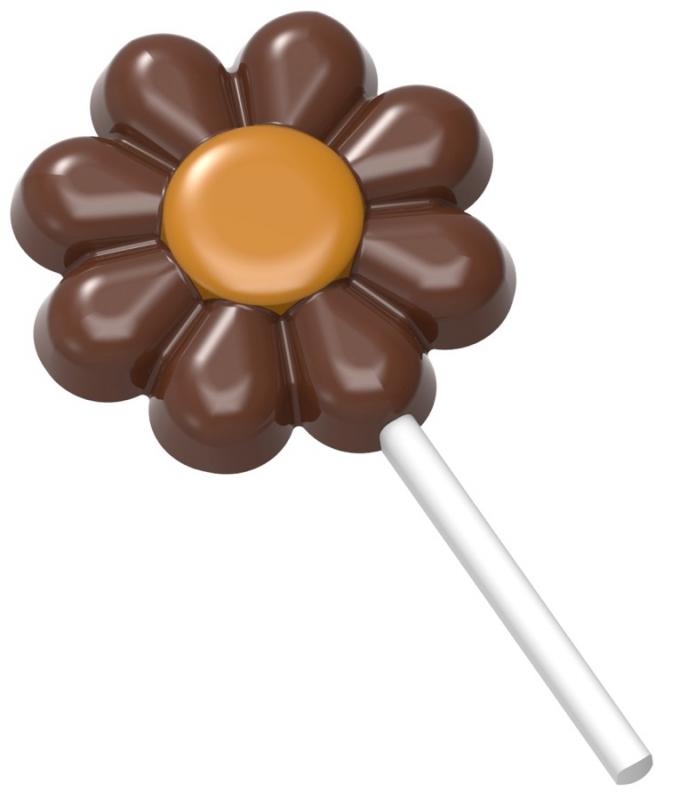 Polykarbonátová forma na lizanky, Flower, 275x135 mm – CHOCOLATE WORLD