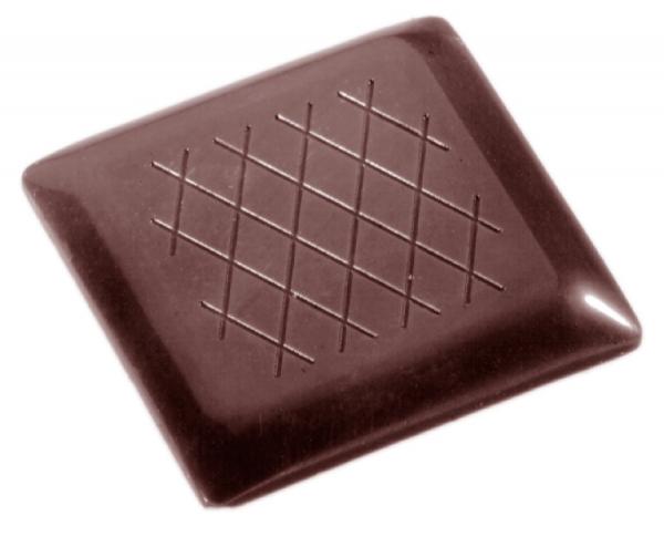 Polykarbonátová forma na štvorcové čokoládky, línia CARAQUES, 275x175 mm - CHOCOLATE WORLD