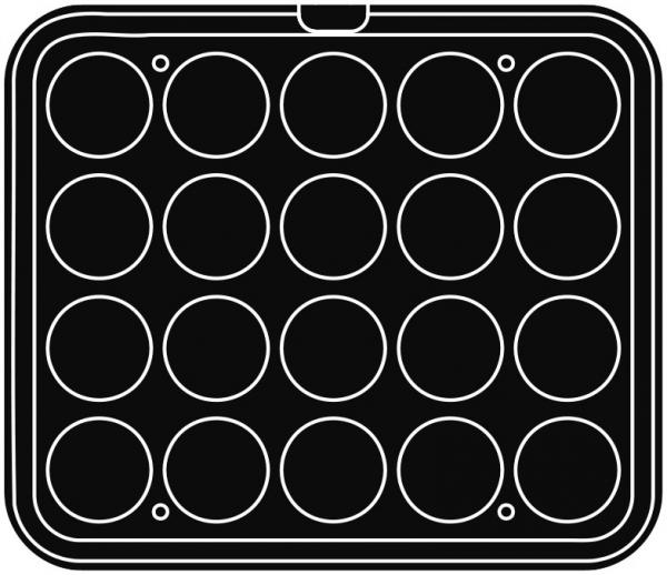 Forma pre stroj CookMatic, kruh, 8 typov - PAVONI