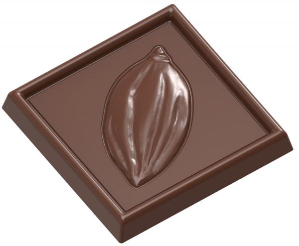 Polykarbonátová forma na tab. čokoládu so vzorom kakaa, 275x175 mm - CHOCOLATE WORLD