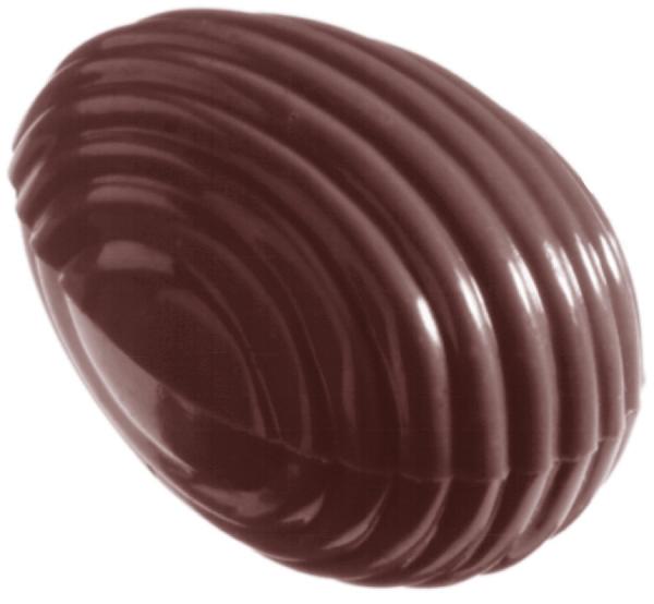 Polykarbonátová forma na čokoládové vajíčko, pruhované, 275x175 mm - CHOCOLATE WORLD