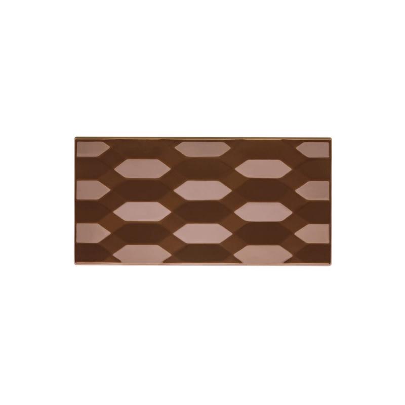 Polykarbonátová forma na tabuľkovú čokoládu 275x175 mm, HEXA -  PAVONI