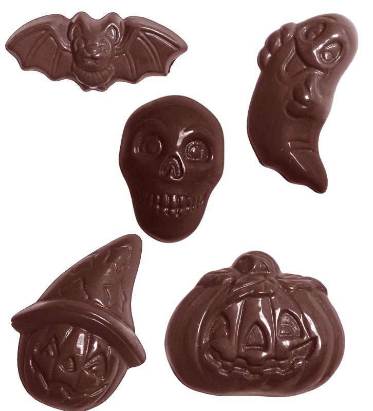 Polykarbonátová forma na pralinky, Halloween, 275x135 mm - CHOCOLATE WORLD