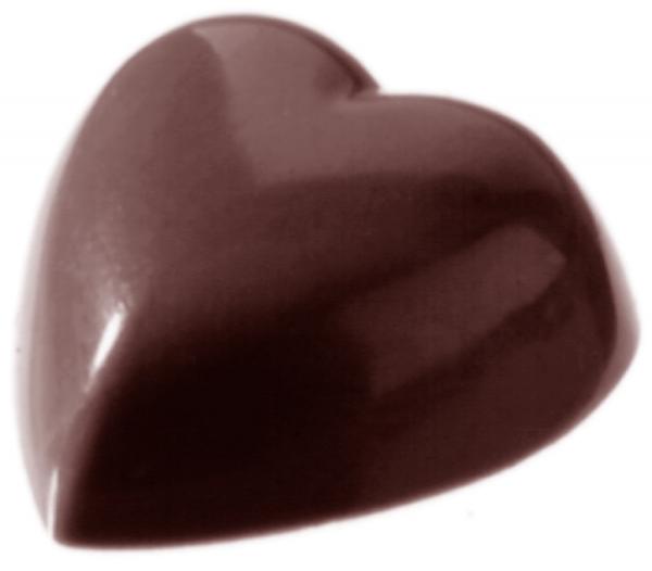 Polykarbonátová forma na pralinky, srdce hladké, 275x175 mm - CHOCOLATE WORLD