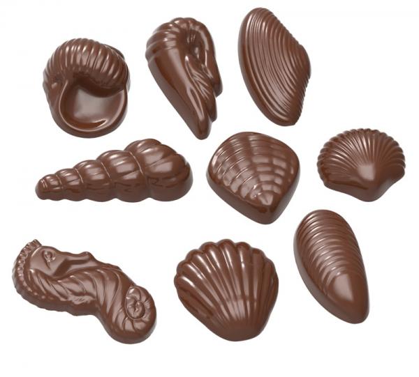 Polykarbonátová forma na pralinky, línia Seafood, 275x135 mm - CHOCOLATE WORLD