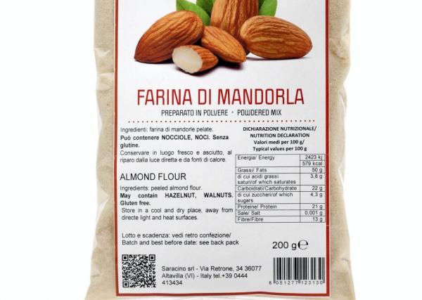 Pravá talianska mandľová múka, 200 g – SARACINO