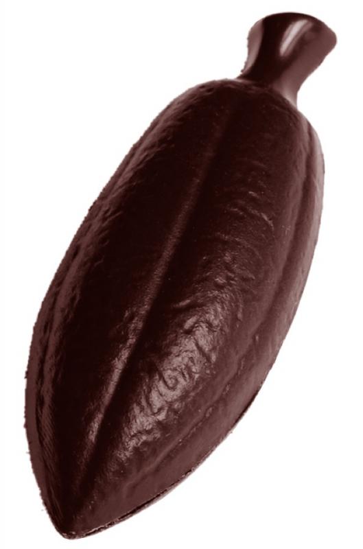Polykarbonátová forma na pralinky s tvarom kakaového bôbu, 275x175 mm - CHOCOLATE WORLD