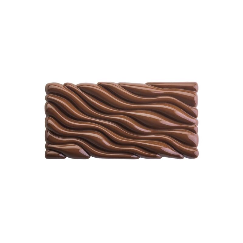 Polykarbonátová forma na tabuľkovú čokoládu 275x175 mm, FLUID -  PAVONI