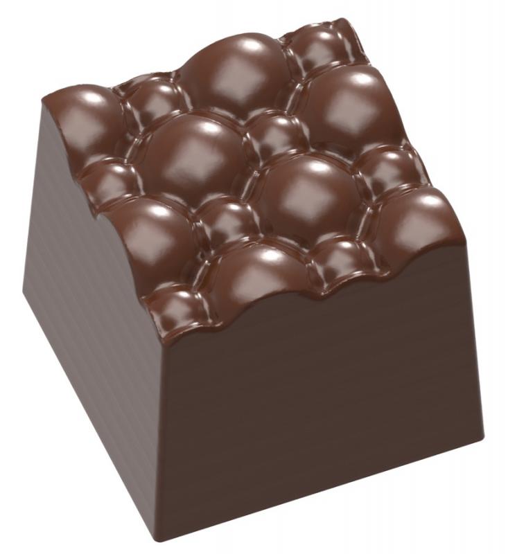Polykarbonátová forma na štvorcové pralinky, línia FANTASY, 275x135 mm - CHOCOLATE WORLD
