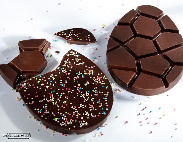 Polykarbonátová forma na tabuľkovú čokoládu EASTER EGG, 275x135 mm – CHOCOLATE WORLD