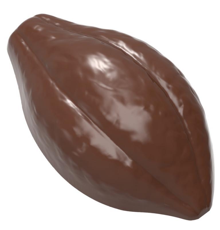 Polykarbonátová forma na pralinky v tvare kakaového bôbu, 275x175 mm – CHOCOLATE WORLD