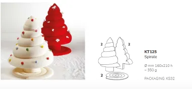 Plastová vianočná forma 3D STROMČEK, sada 2 ks - PAVONI