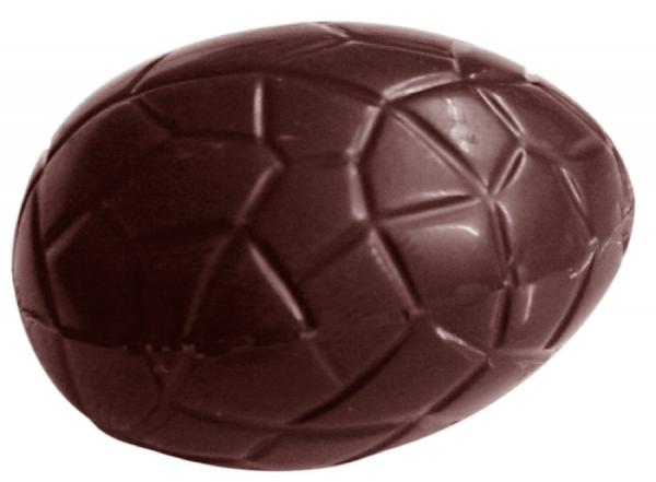 Polykarbonátová forma na čokoládové vajíčko s textúrou, 275x135 mm - CHOCOLATE WORLD