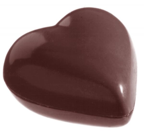 Polykarbonátová forma na pralinky v tvare 3D srdca, 275x175 mm – CHOCOLATE WORLD