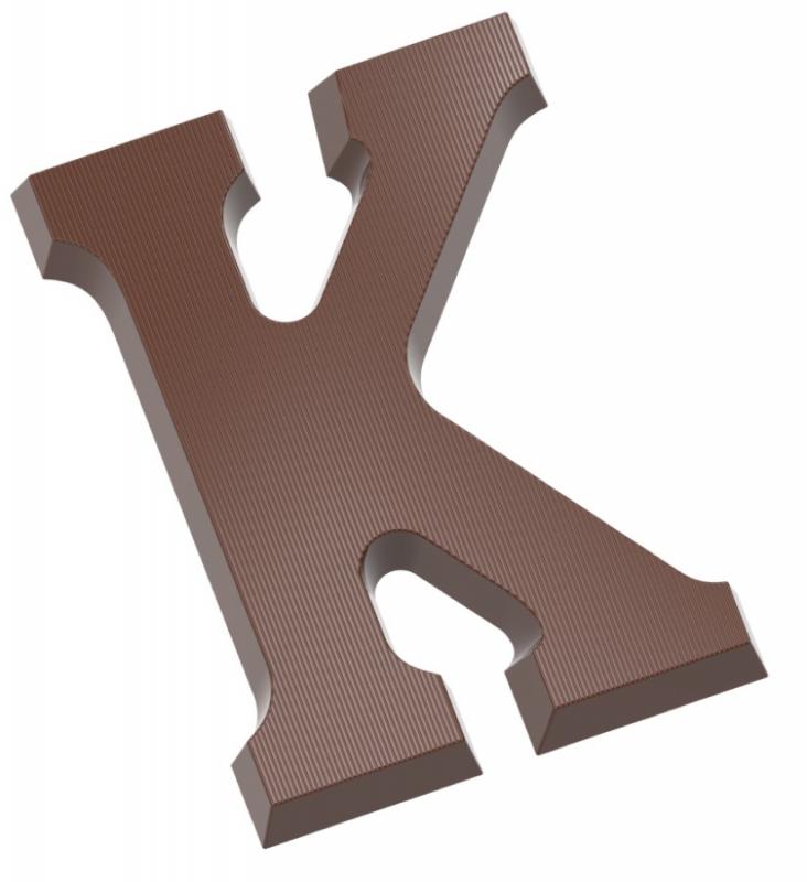 Polykarbonátová forma na písmená od K po O, 275x135 mm - CHOCOLATE WORLD