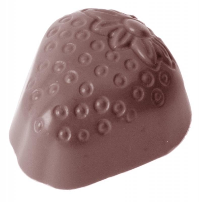 Polykarbonátová forma na pralinky v tvare jahody, 275x135 mm - CHOCOLATE WORLD