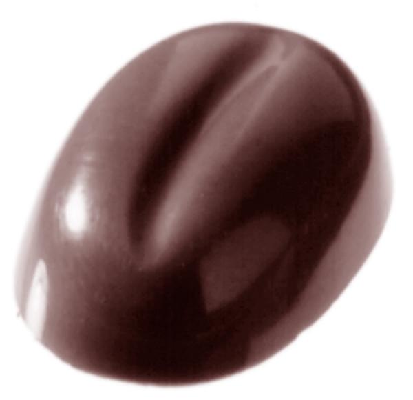 Polykarbonátová forma na pralinky v tvare kávového zrnka, 275x135 mm - CHOCOLATE WORLD