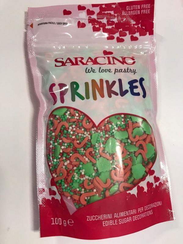 Cukrový posyp Sprinkles, CHRISTMAS CLASSIC 100g – SARACINO