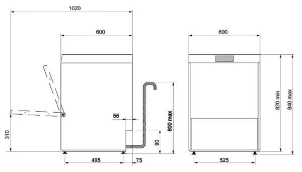 Umývačka riadu s dvoma košmi UD522D, línia TOPLINE – SMEG 9