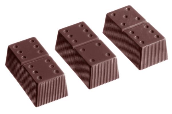 Polykarbonátová forma na pralinky, domino, 275x135 mm - CHOCOLATE WORLD